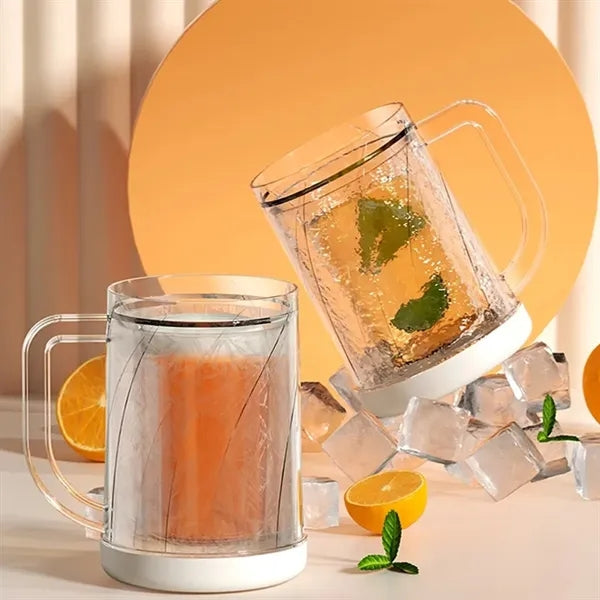 30oz Ergonomic Handle Double-Layer Insulated PET Ice Cup
