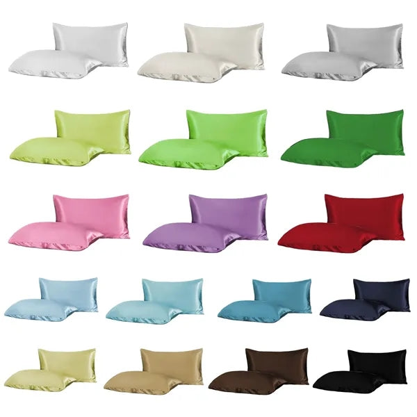 30" x 20" 2-Piece Satin Pillowcase Set