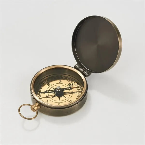 Vintage Waterproof Outdoor Brass Pocket Watch Compass