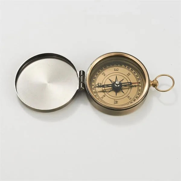 Vintage Waterproof Outdoor Brass Pocket Watch Compass