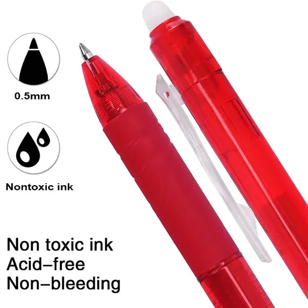 0.5mm Retractable Erasable Gel Pens Clicker