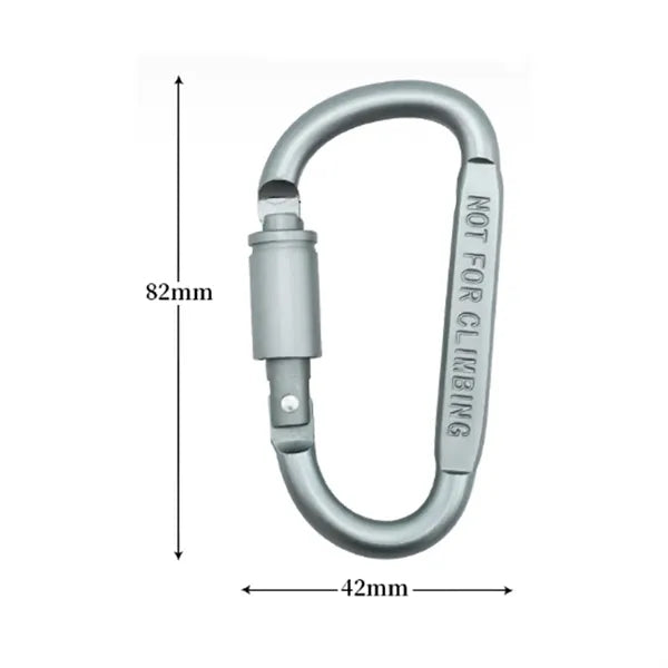 Aluminum Carabiner Clip with Screw Lock