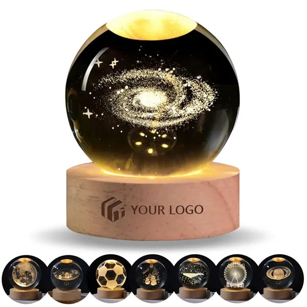 Birthday teens gift decor 3D galaxy crystal ball night light