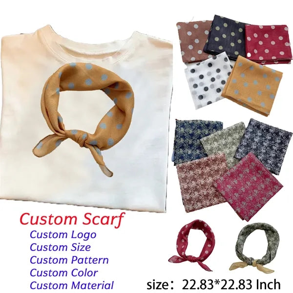 Fashion Women Paisley Polka Dot 22.83inch Square Scarf