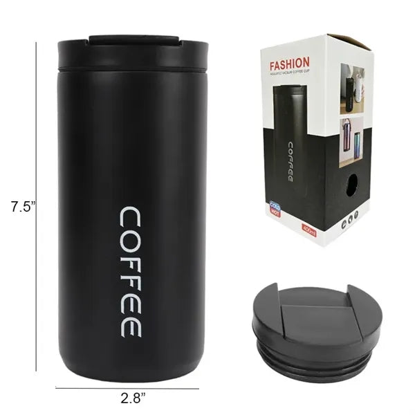 17oz Stainless Steel Insulated Travel Coffee Mug With Lid
