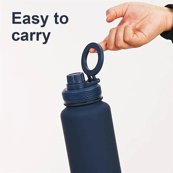Water Bottle With Round Magnetic Phone Holder