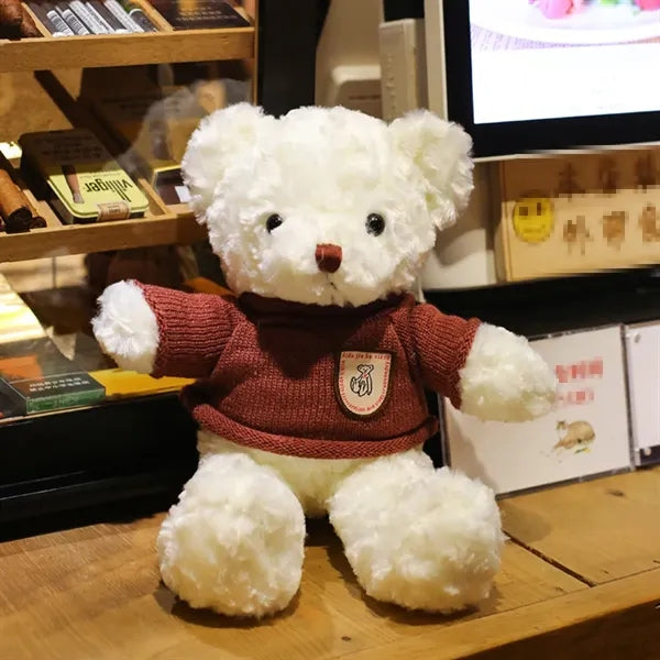 Realistic Removable Outfit Soft Plush Bear Stuffed Animal