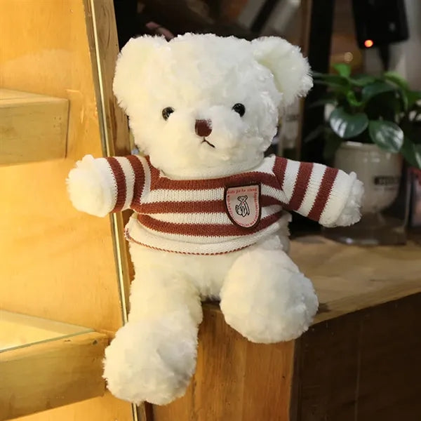 Realistic Removable Outfit Soft Plush Bear Stuffed Animal