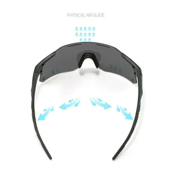 Wide Lens Anti-Slip Lightweight UV400 Sports Sunglasses
