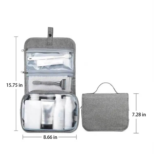 Foldable Waterproof Hanging Toiletry Bag with Hook
