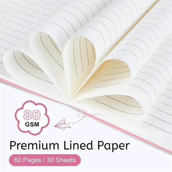 A5 Lined Notebook 30 Sheets/60 Pages