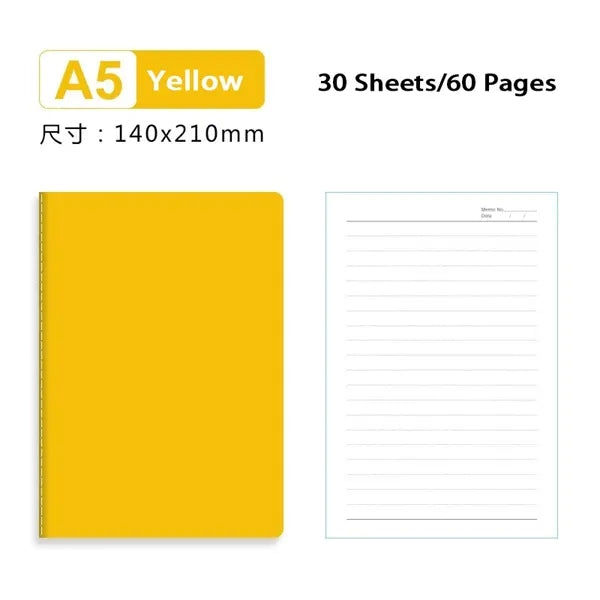 A5 Lined Notebook 30 Sheets/60 Pages