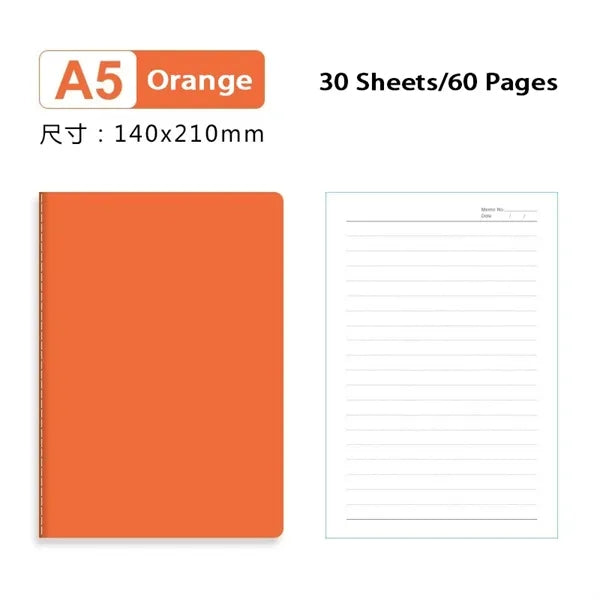 A5 Lined Notebook 30 Sheets/60 Pages