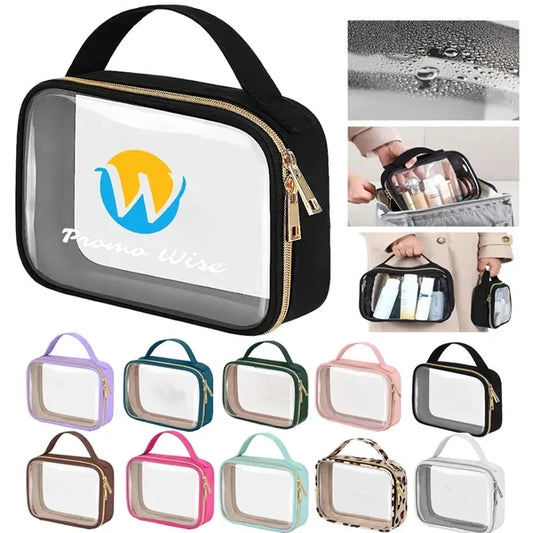 Clear Waterproof Leakproof Dual Zipper PVC Toiletry Bag
