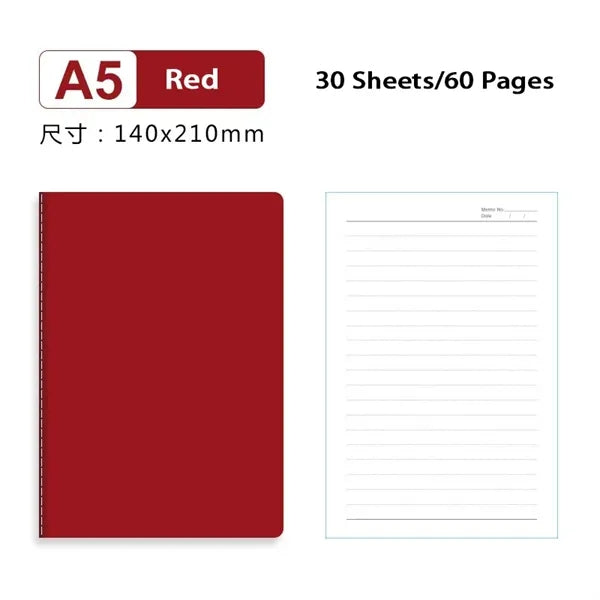 A5 Lined Notebook 30 Sheets/60 Pages