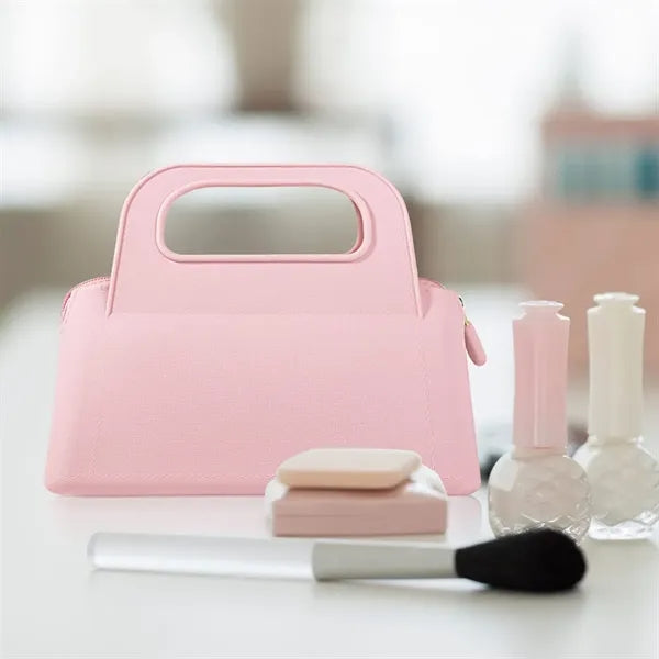 Lightweight Waterproof Silicone Makeup Pouch Carry Handle