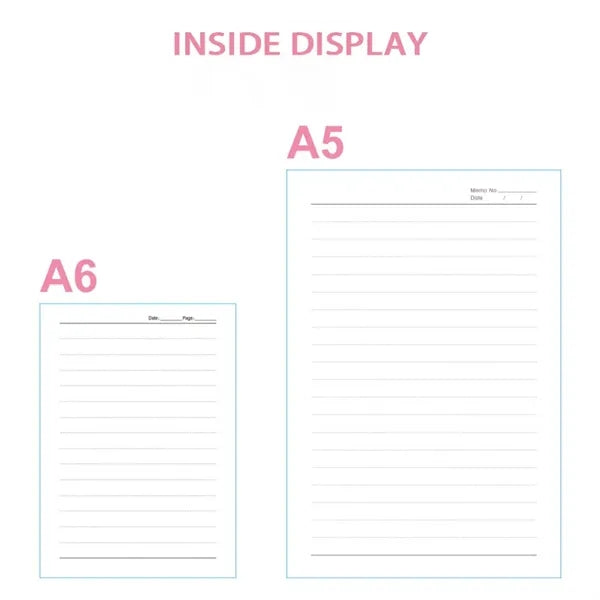 A5 Lined Notebook 30 Sheets/60 Pages