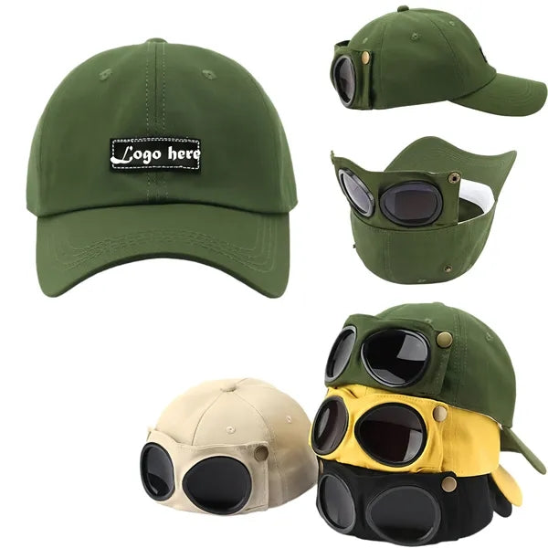 Pilot Cap With Adjustable Sunglasses Free Shipping