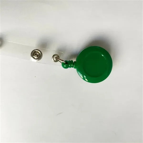 Circular Quick-Release Badge Holder With Retractable Clip