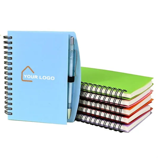 A5 Spiral Lined Notebook Journal with Pen