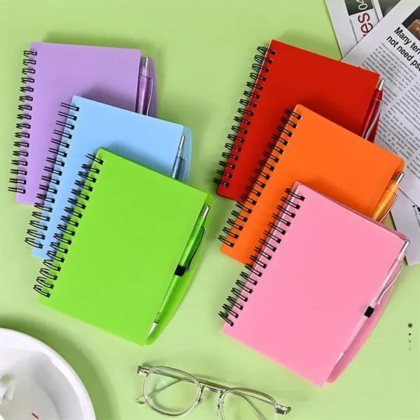 A5 Spiral Lined Notebook Journal with Pen
