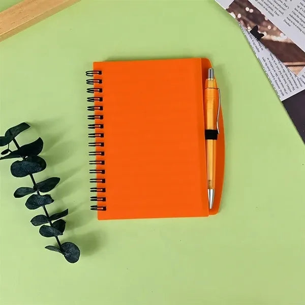 A5 Spiral Lined Notebook Journal with Pen