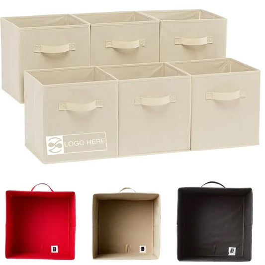 Collapsible Fabric Storage Cubes with Handles