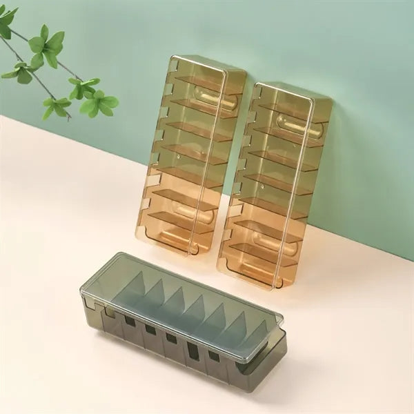 Waterproof 8-Cube Cable Storage Organizer with Dustproof Lid