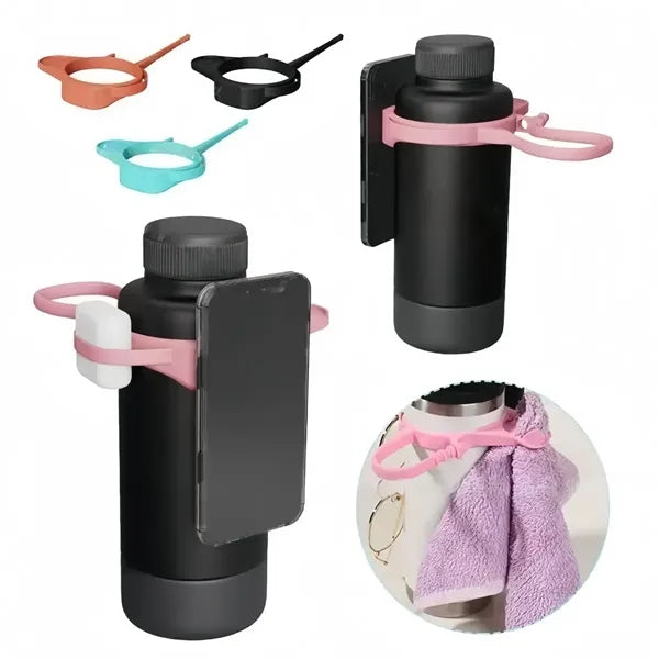 Magnetic phone holder for water bottle