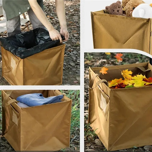 Triangular Collapsible Windproof Portable Oxford Trash Can