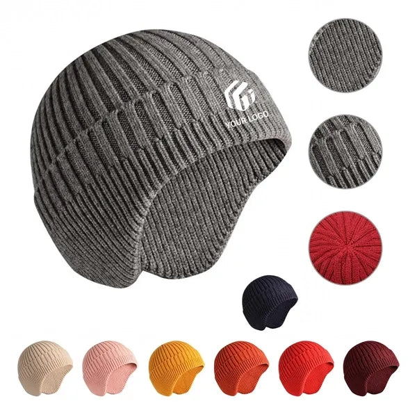Winter Thickened Outdoor Warm Windproof Knitted Earmuff Hat