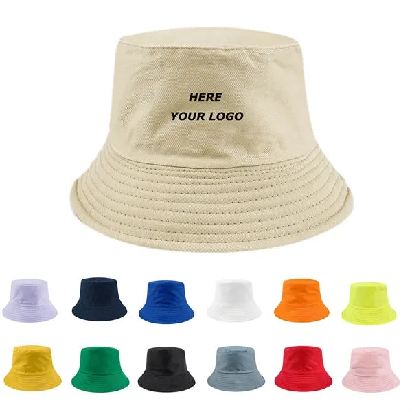 Cotton Bucket Hat for Women Men Sun Beach Fishing Cap
