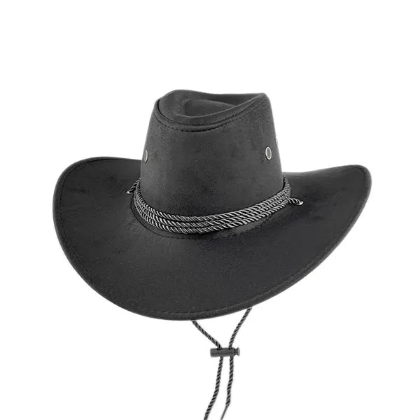 Cowboy Hat Faux Felt Leather Suede