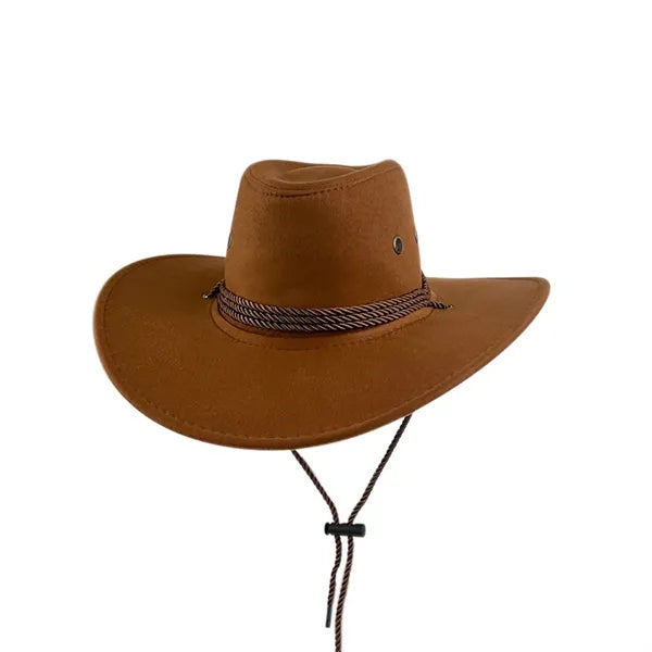 Cowboy Hat Faux Felt Leather Suede