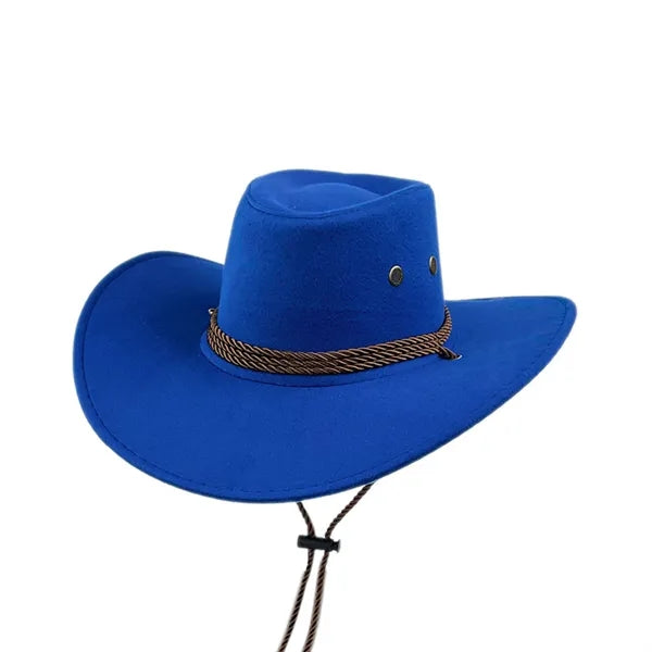 Cowboy Hat Faux Felt Leather Suede