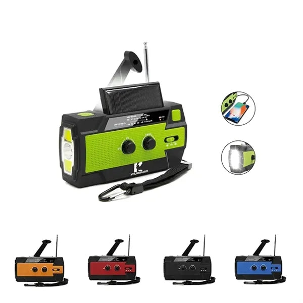 Outdoor emergency lighting power bank multi-function radio