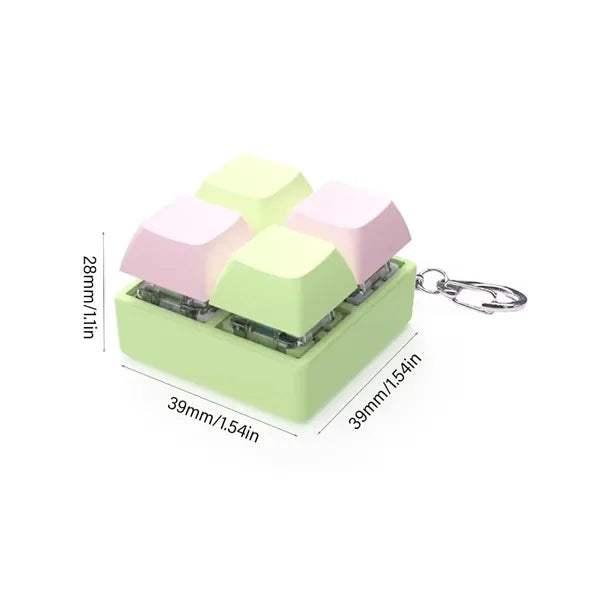 4-Key Mechanical Keyboard Switch Tester Keychain