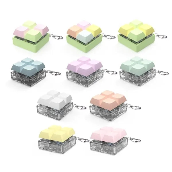 4-Key Mechanical Keyboard Switch Tester Keychain