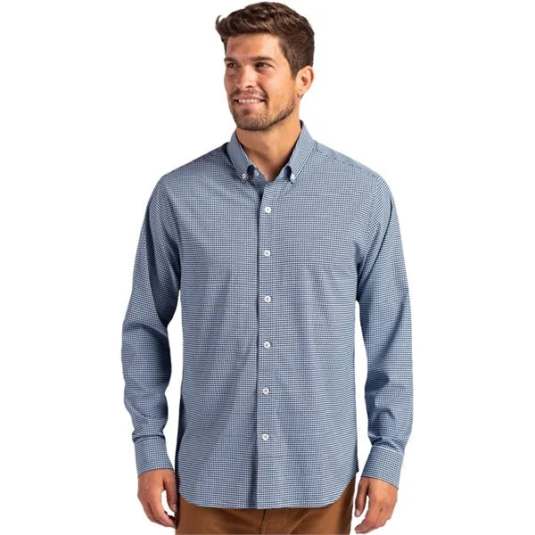 Cutter & Buck Skyline Recycled Gingham Mens Big & Tall Lo...