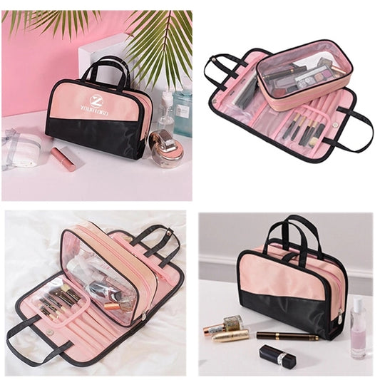 Two-Tone Portable Toiletry Bag/Makeup Kit Case