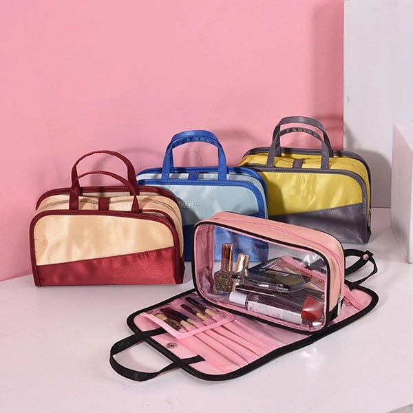 Two-Tone Portable Toiletry Bag/Makeup Kit Case
