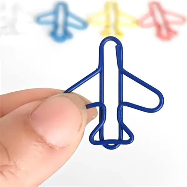 20 in 1 Airplane Shaped Paper Clips in Tin Box