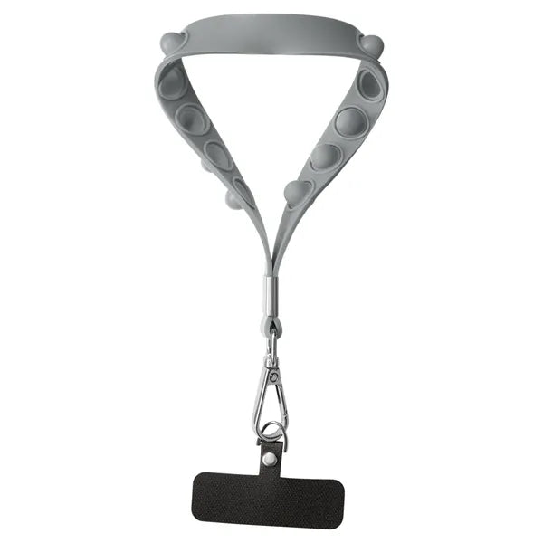 Push Pop Wrist Strap Keychain With Phone Holder