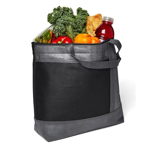 Hexagon Pattern Non-Woven Cooler Tote Bag