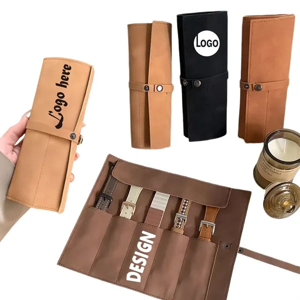 Stylish Roll Up Watch Band Storage Bag Free Shipping