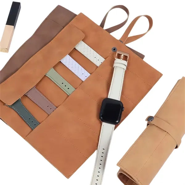 Stylish Roll Up Watch Band Storage Bag Free Shipping