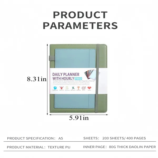 Premium Self Filling Daily Planner No Date Free Shipping