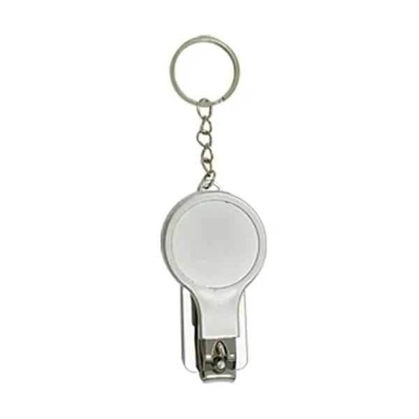 6 In 1 Nail Clipper Mirror Pen Keychain