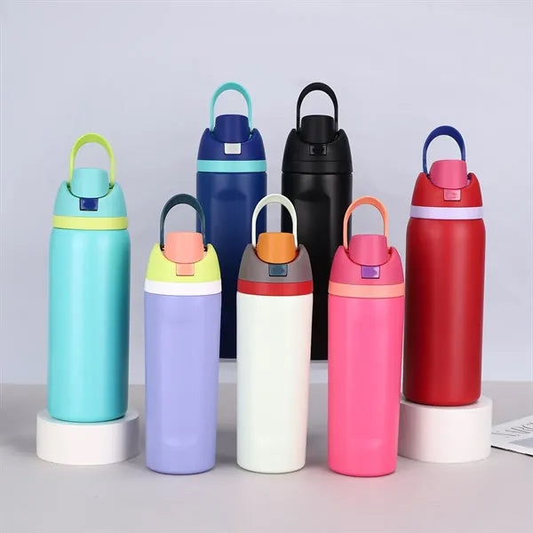 24oz Sports Insulated Water Bottles with Replacement Lid