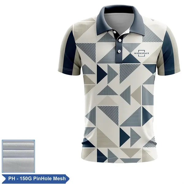 Sublimation Pinhole Mesh Short Slv Polo - Men, Women, Kids
